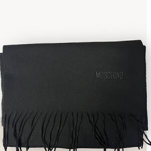 Moschino Black Wool Scarf Authentic